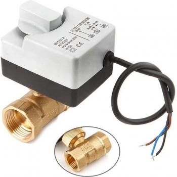 AC220V DN15 motorisiertes Kugelventil 2-Wege 3-Draht mit manuellem Schalter