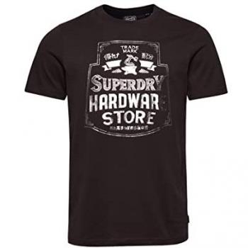 Camiseta Superdry Vintage Reworked Manga Corta Color Negro y Blanco - M