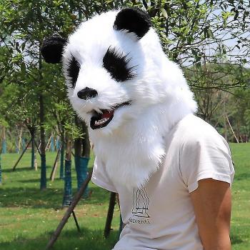 Máscara realista de panda lobo para cosplay