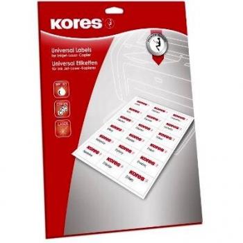 Étiquettes CD/DVD blanches standard 50 pièces - diamètre 117 mm - Kores