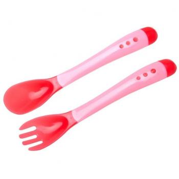 Bol d'apprentissage pour bébé avec cuillère et fourchette