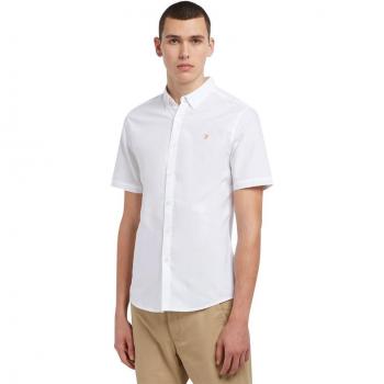 Camisa FARAH 'Brewer' en tonos dorado y blanco