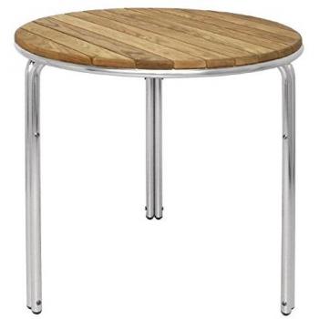 Bolero Round Ash & Aluminium Stacking Table 720x600mm