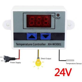 LED Display Thermostat for 12V/24V/220V Applications