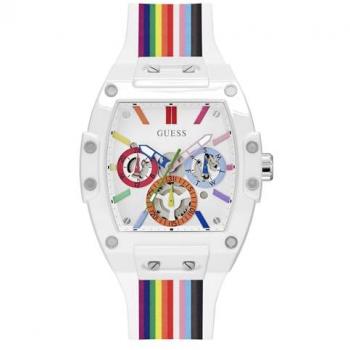 Guess - Reloj de hombre Phoenix GW0720G1 de silicona con correa multicolor