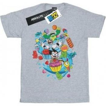 T-shirt Grigia Donna DC Comics Teen Titans Go Candy Mania