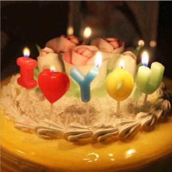 Romantic Birthday Cake Candles