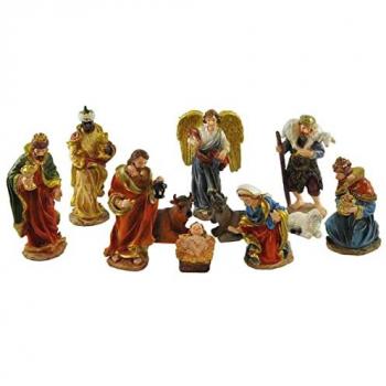 Natività in Resina 20cm Multicolor Set 11 Pz