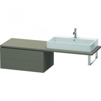 Duravit L-Cube Unterschrank für Konsole, Breite 820mm, Tiefe 547mm, 2 Schubkästen, Farbe: Flannel Grey Seidenmatt Lack