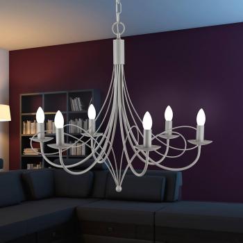 Grey Elegance Six-Bulb Chandelier
