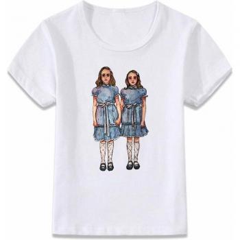 Ropa Infantil Camiseta Brillosa para Niños y Niñas – Tema Gemelos Clásicos