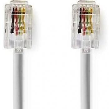 Câble Télécom RJ10 2m Blanc