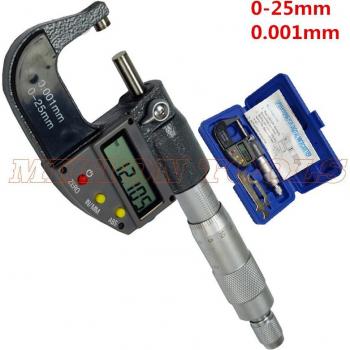 Digital Micrometer 0-25mm 0.001mm Metric/Inch Electronic Outside