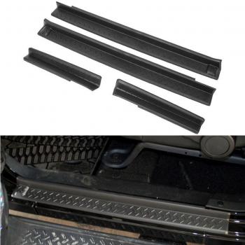 4x Black ABS Scuff Plate Kit for 2007 Jeep Wrangler
