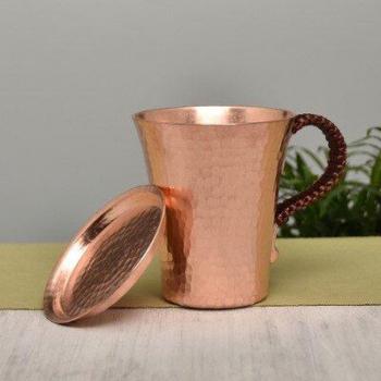 Vaso de Cobre Grueso para Bebidas y Antiquemaduras