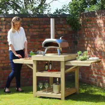 Wooden Garden Pizza Oven Dining Table