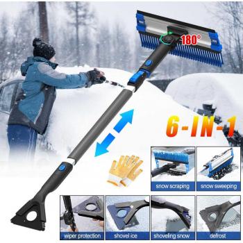 6-in-1 Car Snow Shovel and Ice Scraper