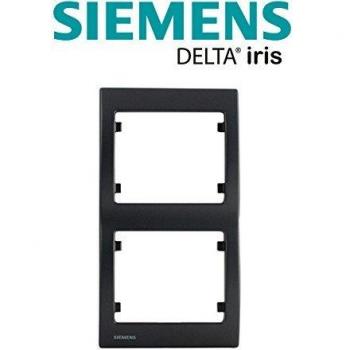 Siemens Delta Iris Plaque Double Verticale en Anthracite