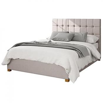 Aspire Sinatra Storage Ottoman Bed – Eire Linen (Single, Off‑White)