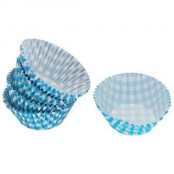 Wooow Einweg‑Backformen – Blau, 50‑Stück‑Set