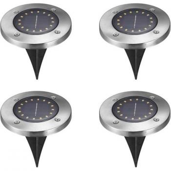 4pcs Solar Powered Lawn Lamp