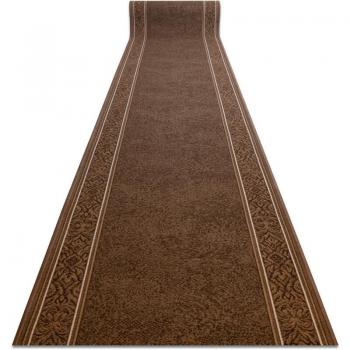 Anti‑Slip Brown Frame Runner – 80 × 180 cm