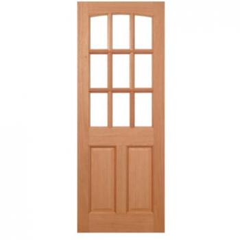 LPD Georgia Prefinished Hardwood 2P 9L Unglazed Internal Door - 2032mm x 813mm x 44mm (80 x 32)