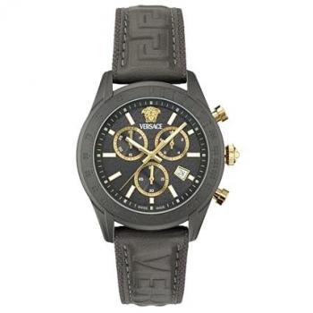 Versace Chrono Master Men's Leather Watch