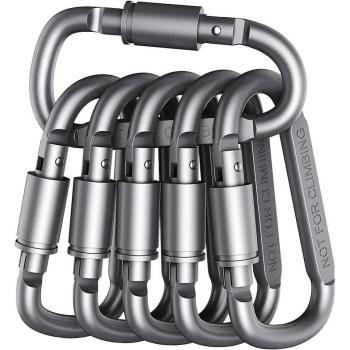 Mousqueton Aluminium D‑Ring 2/6 – Porte‑Clés Escalade