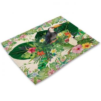 Mantel Individual de cocina con estampado de pájaros