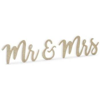 Decorazione d’Accento JADEO – Mr Mrs Oro in Legno