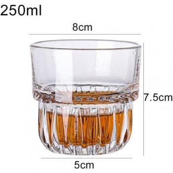 250ml Clear Glass Coffee Mug