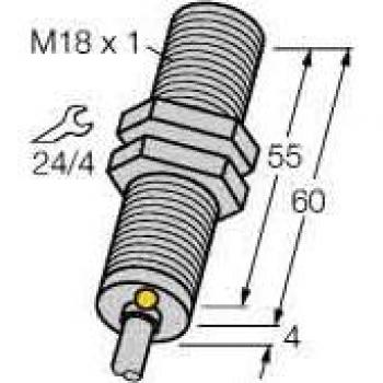 BI5‑M18‑LIU Inductive Proximity Sensor (2–4 mm)