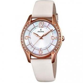 Festina Elegant Damen Analog Uhr mit Lederarmband F16946/A