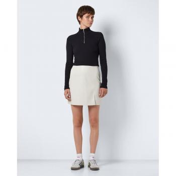 Minifalda Noisy May Polipiel Ajustada con Abertura Lateral