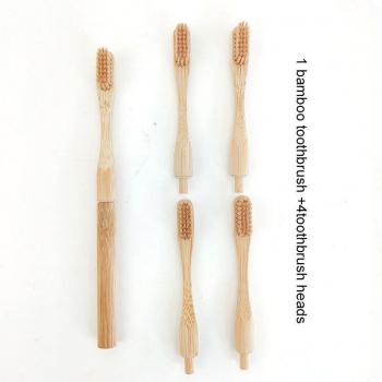 Cepillo de Dientes de Bambú con Accesorios Intercambiables