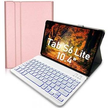 Custodia con Tastiera retroilluminata per Samsung Galaxy Tab S6 Lite 10.4 Tablet 2020 (Tastiera Bluetooth)