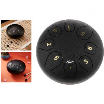 8 Tone 6 Hand Pan Drum Percussion Instrument with Stickers and Mallets