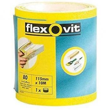 Flexovit 120 Grit Fine Sanding Roll - 5m x 115mm