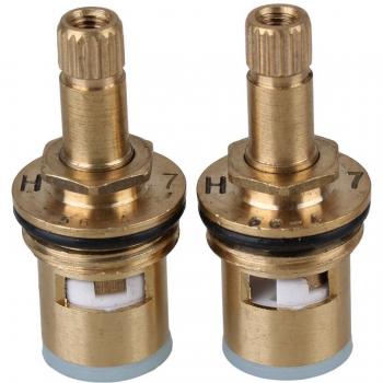 47X22mm Brass Kitchen Faucet Cartridge Valve - Anticlockwise Water Tap Fitting 2-Pack