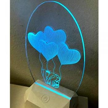 3D Acrilico Plexiglas Ovale Personalizzabile