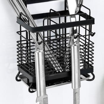 Soporte de Palillos y Cuchara de Acero Inoxidable