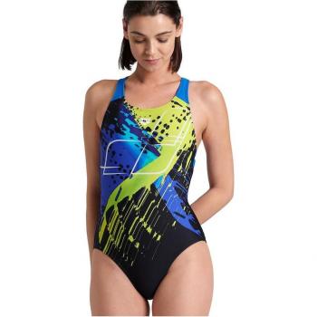 Arena Schwimmanzug für Damen - Black Multi - Blue China - 34