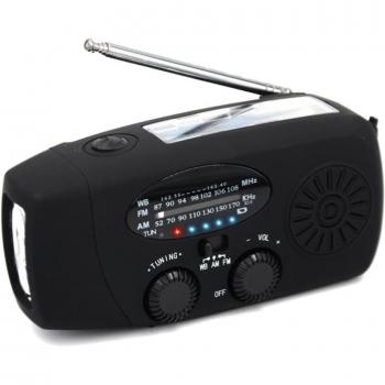 Tragbares Solar-Notfallradio mit Handkurbel