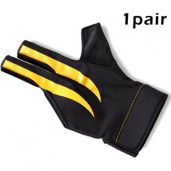 S66 Open 3-Finger Billiards Cue Gloves - Anti-Slip & Sweat-Absorbent (1 Pair)
