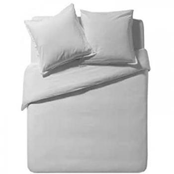 Essix Drap Housse Coton Lavé Gris 90x190 – Soft Line France