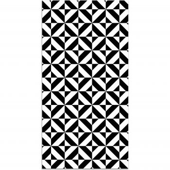 Tapis Vinyle Design Noir 60x250 cm