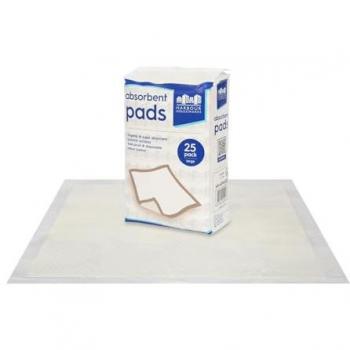 Large Waterproof Incontinence Bed Pads - 60cm x 60cm - 25 Count