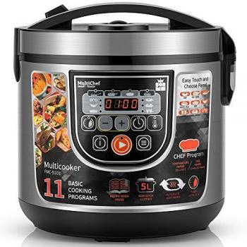 Multicooker 5L 860W Robot de Cocina con Temporizador