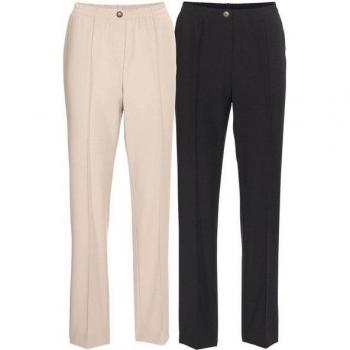 Bequeme Schlupfhosen im 2er Set - beige / schwarz - Gr. 22 von Goldner Fashion
